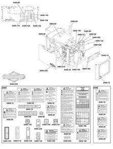Decals Group Diagram and Parts List for 040663-00  Briggs and Stratton Generator